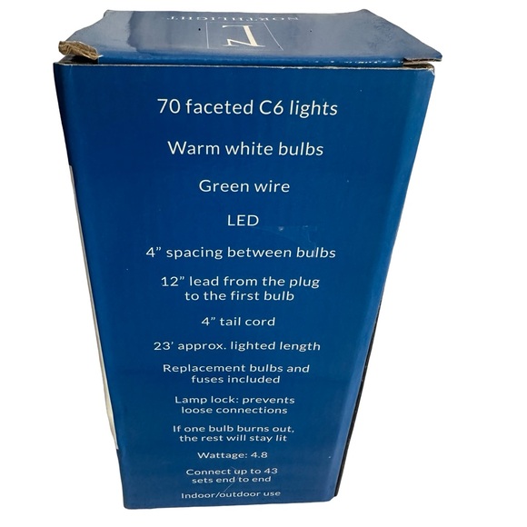 Northlight Set of 70 Warm White LED Christmas Lights Green Wire 4” Spacing NIB - Picture 5 of 7